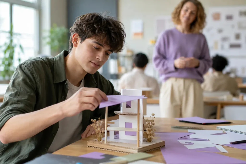 Student testing a career interest through a low-risk practical experiment