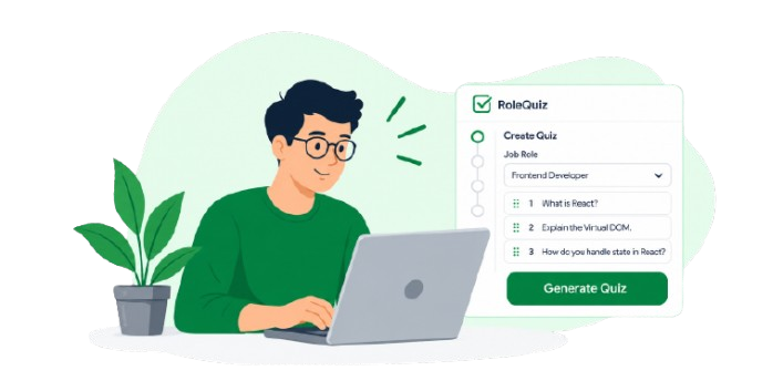 A creator trying RoleQuiz’s role-based quiz builder.