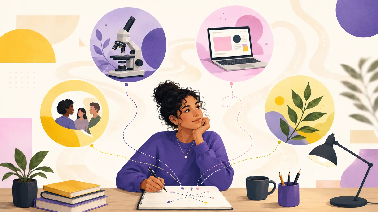 Student exploring how to find careers that match your curiosity