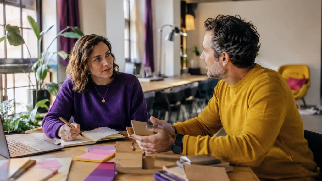 Mid-career professional gathering evidence through a small project and informational conversation