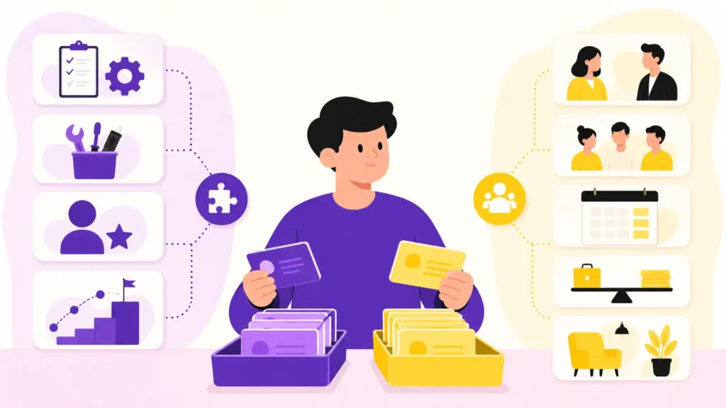 Professional sorting evidence about career tasks and workplace conditions
