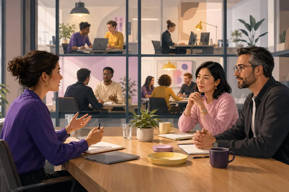 Candidate asking interviewers evidence based questions about company culture and lived values