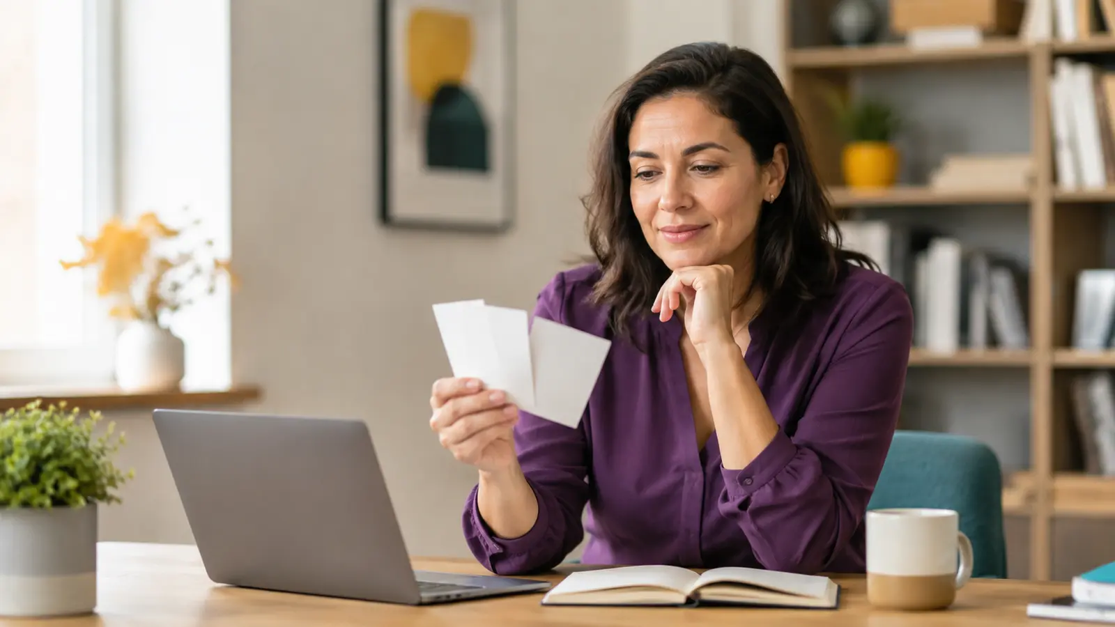 Professional returning to work after a career break comparing possible career directions